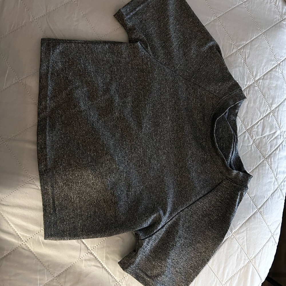 Gray Short Sleeve Top